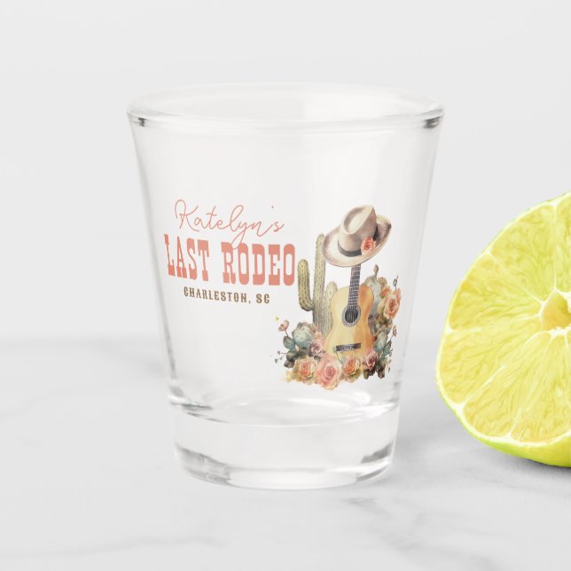 Last Rodeo Bachelorette Weekend Shot Glass (Front)