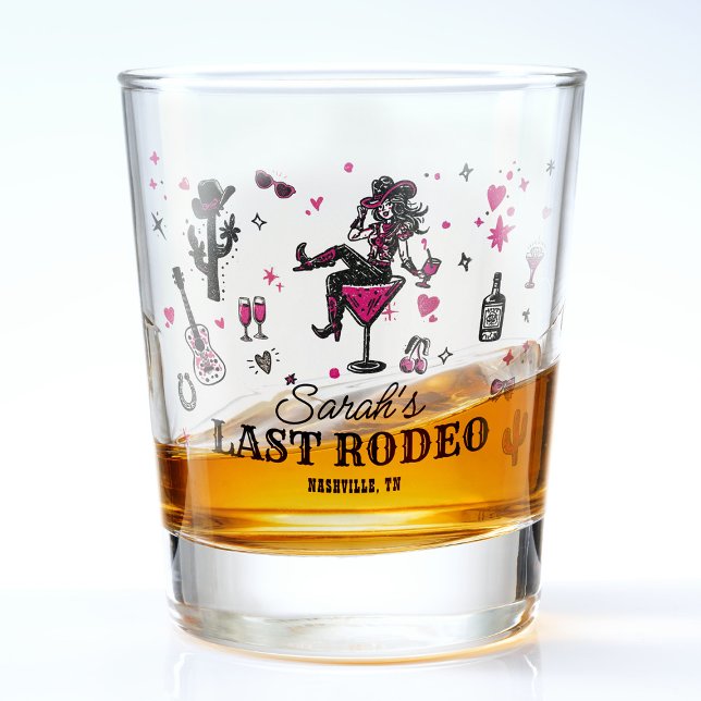Last Rodeo Cowgirl Fun Nash Bash Bachelorette Shot Glass (Creator Uploaded)