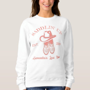 Last Rodeo Cowgirl Pink Bachelorette Party Sweatshirt