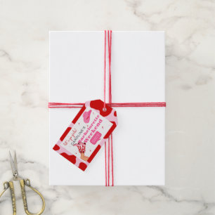 Last Rodeo Cowgirl Red & Pink Bachelorette Party Gift Tags