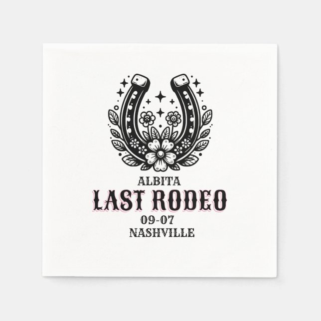last rodeo custom name napkin (Front)