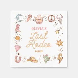 Last Rodeo Disco Cowgirl Bachelorette Weekend Napkin