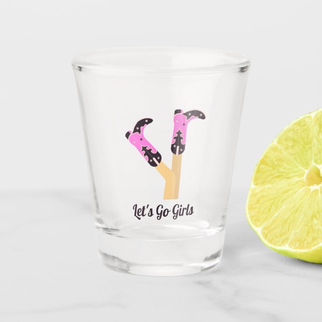 Last Rodeo Lets Go Girls Bachelorette Shot Glass (Front)