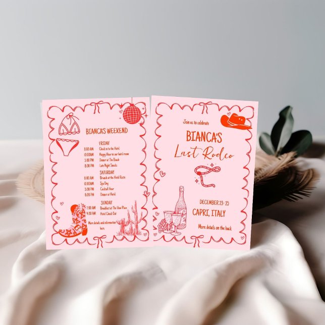 Last rodeo Nashville Bachelorette Weekend Party Invitation (Creator Uploaded)