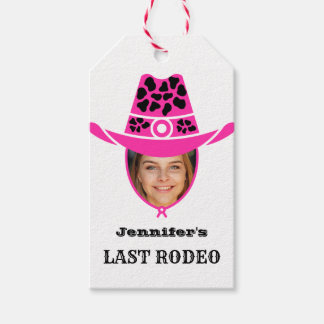 Last Rodeo Pink Cowgirl Custom Photo   Gift Tags
