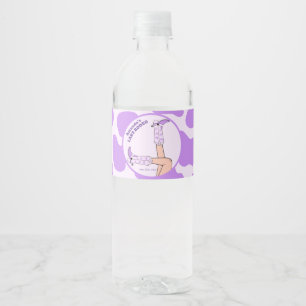 Last Rodeo Purple Cowgirl Bridal Shower Party Water Bottle Label