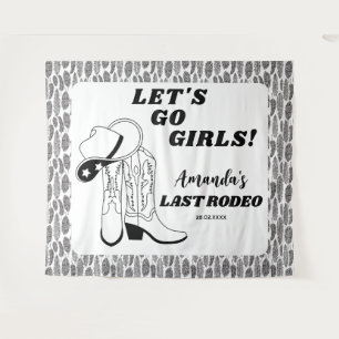 Last Rodeo Western Cowgirl Bachelorette Party Tapestry