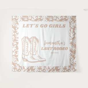 Last Rodeo Western Cowgirl Bachelorette Party Tapestry