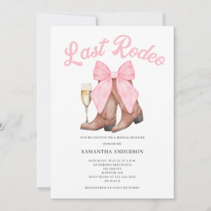 Last Rodeo Western Cowgirl Bridal Shower  Invitation