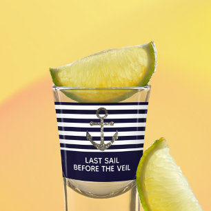 Last Sail Anchor Veil Bachelorette Party Wedding Shot Glass