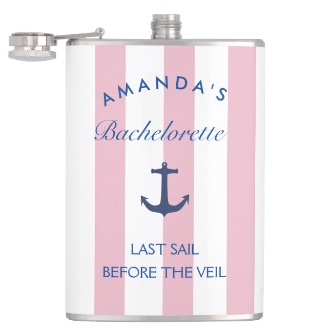 Last Sail Before The Veil Bachelorette Flask (Opened)