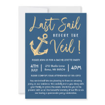 Last Sail Before The Veil Bachelorette Party