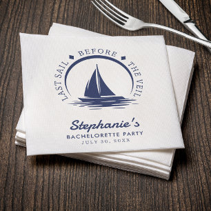 Last Sail Before the Veil Bachelorette Party Napkin