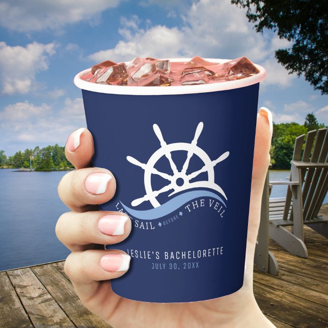 Last Sail Before the Veil Helm Bachelorette Party Paper Cups (Last Sail Before the Veil Helm Bachelorette Party Paper Cups
)