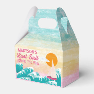 Last Sail Before the Veil Sailboat Bachelorette Favor Box