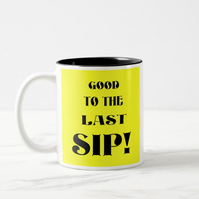 Last Sip! Two-Tone Coffee Mug (Left)