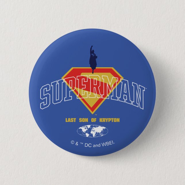 Last Son of Krypton Emblem 2 Inch Round Button (Front)