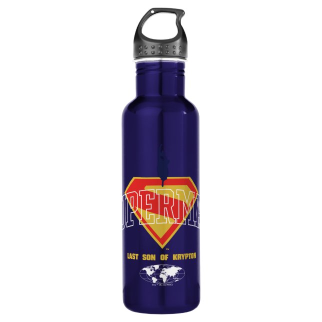 Last Son of Krypton Emblem 710 Ml Water Bottle (Front)