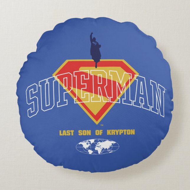 Last Son of Krypton Emblem Round Pillow (Front)