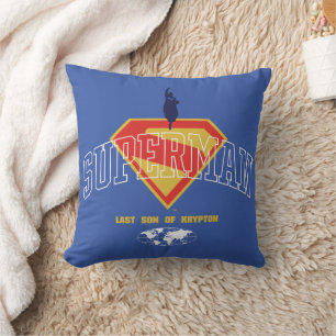 Last Son of Krypton Emblem Throw Pillow