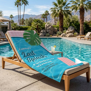 Last Splash Bachelorette Weekend Pool Party Beach Towel