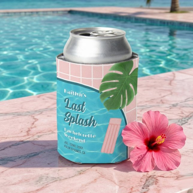 Last Splash Bachelorette Weekend Pool Party Favour Can Cooler (Creator Uploaded)