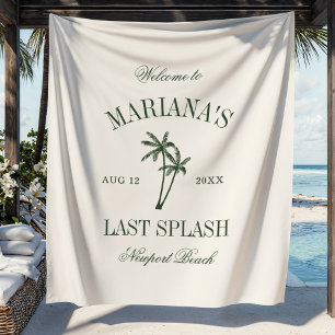 Last Splash Beach Palms Bachelorette Tapestry