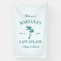 Last Splash Blue Teal Palms Bachelorette