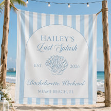 Last Splash Coast Blue Bachelorette Tapestry