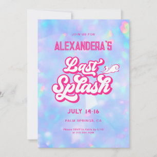 Last Splash Pool Bachelorette Party Invitation