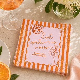 Last Spritz as a Miss Bachelorette, Bridal Shower Napkin