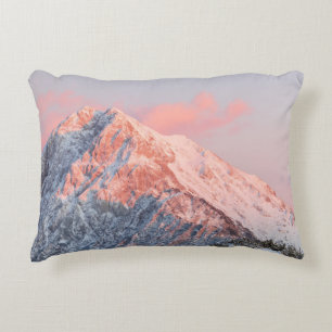 Last sun light on mountain Storžič, Slovenia Accent Pillow