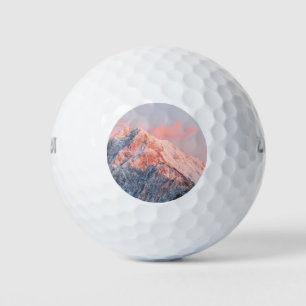 Last sun light on mountain Storžič, Slovenia Golf Balls