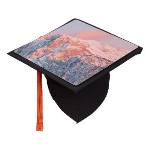 Last sun light on mountain Storžič, Slovenia Graduation Cap Topper