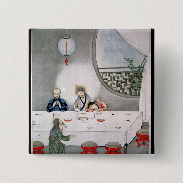 Last Supper 2 Inch Square Button (Front)
