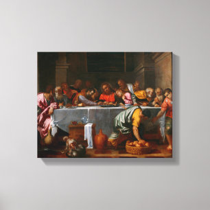 Last Supper - Agostino Carracci - c1595 Canvas Print