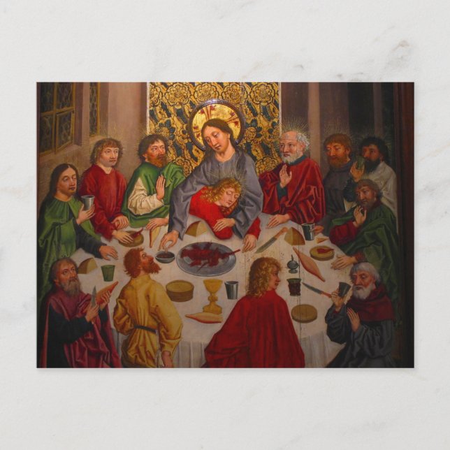 Last Supper - Heinrich Lutzelmann - c1485 Postcard (Front)