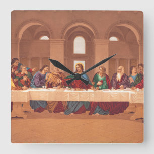 Last Supper of Jesus Christ Square Wall Clock