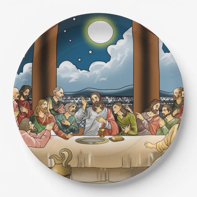 Last  Supper Paper Plate (Front)