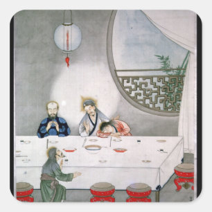 Last Supper Square Sticker