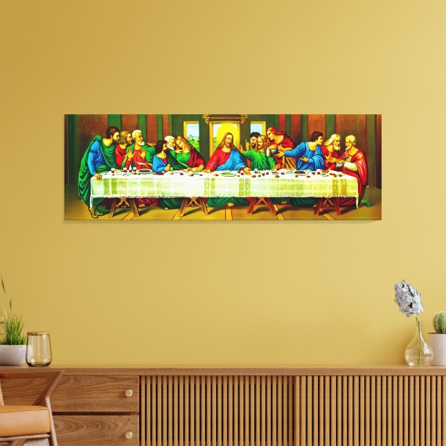 Last Supper Stretched Canvas Print (Insitu(LivingRoom))