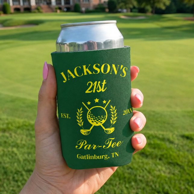 Last Swing Before Personalized Golf Bachelor Party Can Cooler (Creator Uploaded)