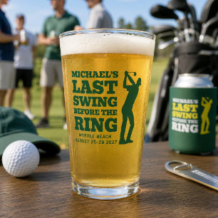 Last Swing Before the Ring Bachelor Shot Glass