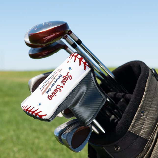 Last Swing before the ring Baseball  Bachelorette Golf Head Cover (In Situ)