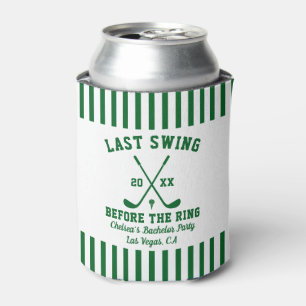 Last Swing Before The Ring Golf Bachelor Party Can Cooler