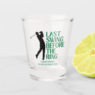 Last Swing Before The Ring Golf Bachelor Party Shot Glass