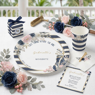Last Swing Before the Ring Golf Bachelorette  Paper Plate