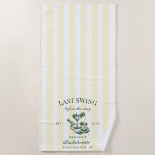 Last Swing Before The Ring Pickleball Bach Weekend Beach Towel