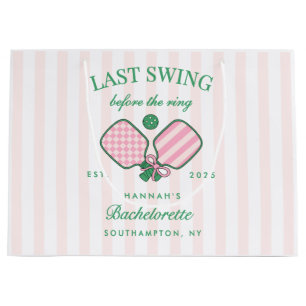 Last Swing Before The Ring Pickleball Bach Weekend Large Gift Bag