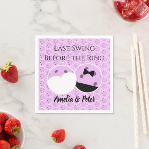 Last Swing Before the Ring Pre-Wedding Pickleball Napkin